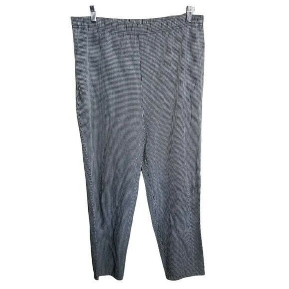 Monterey Canyon Womens Size 14 Black White Checks Pull On Skinny Pants